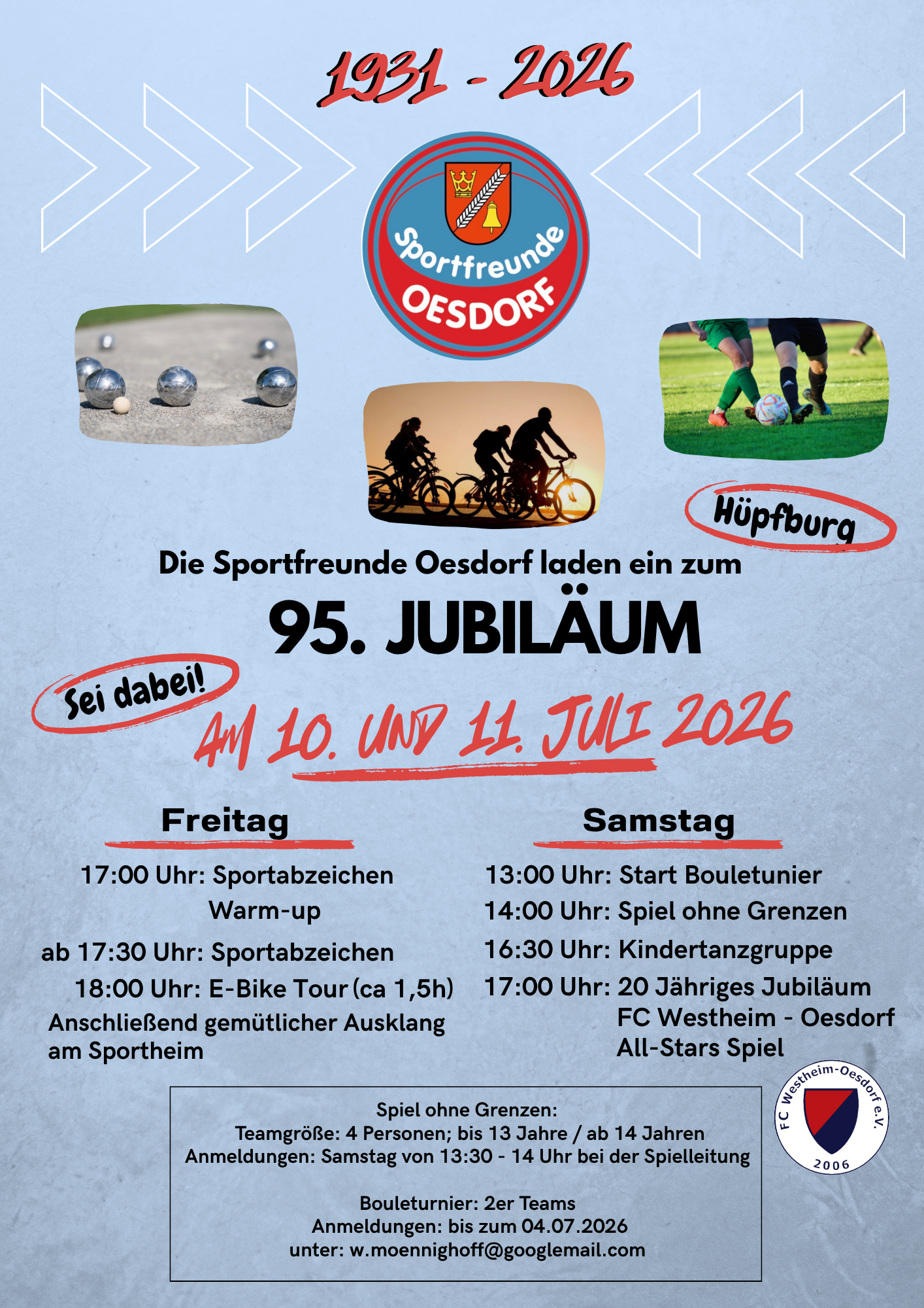 Plakat 95 Jahre Sportfreunde Oesdorf