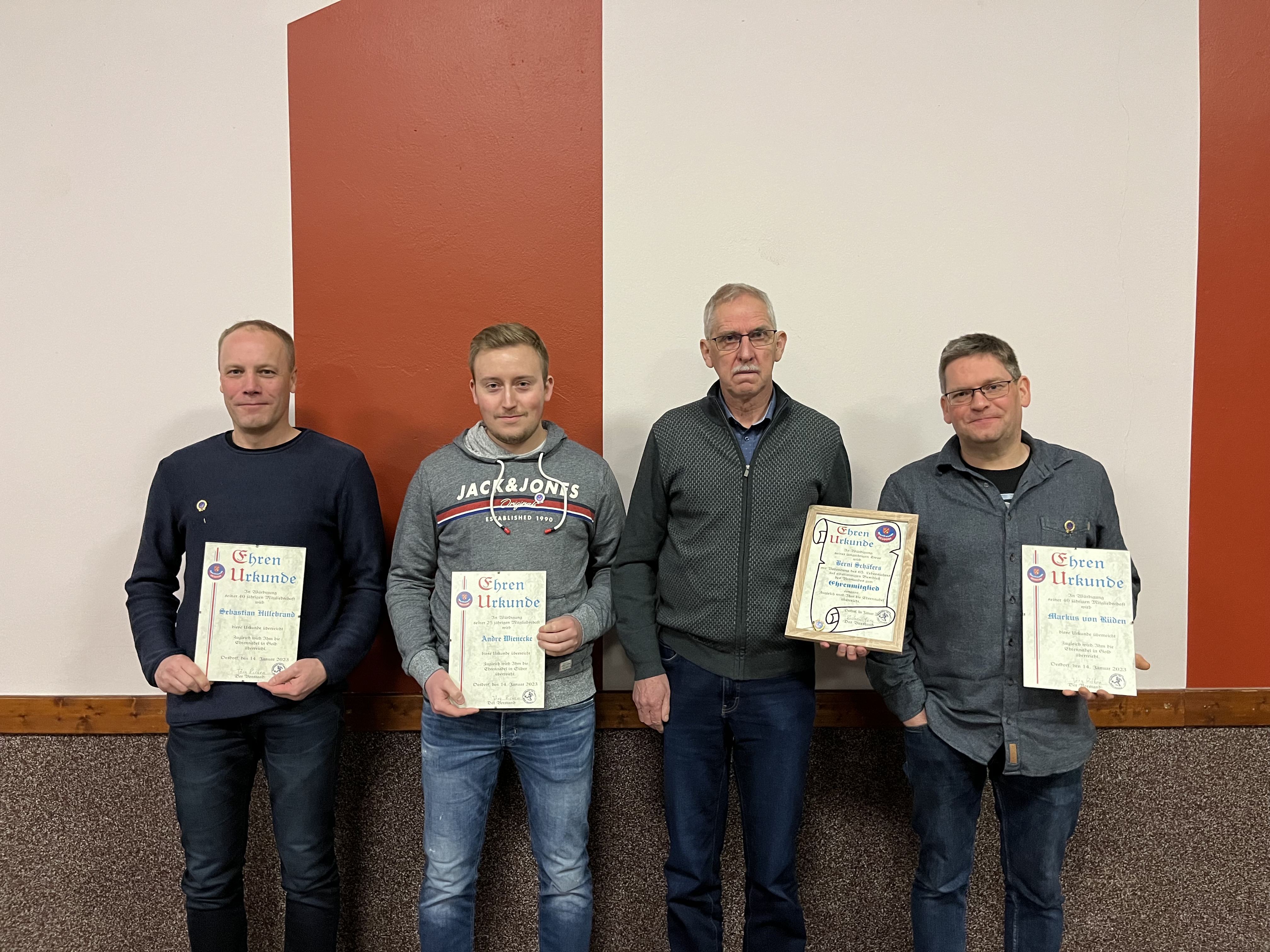 Ehrungen Jahreshauptversammlung 2023